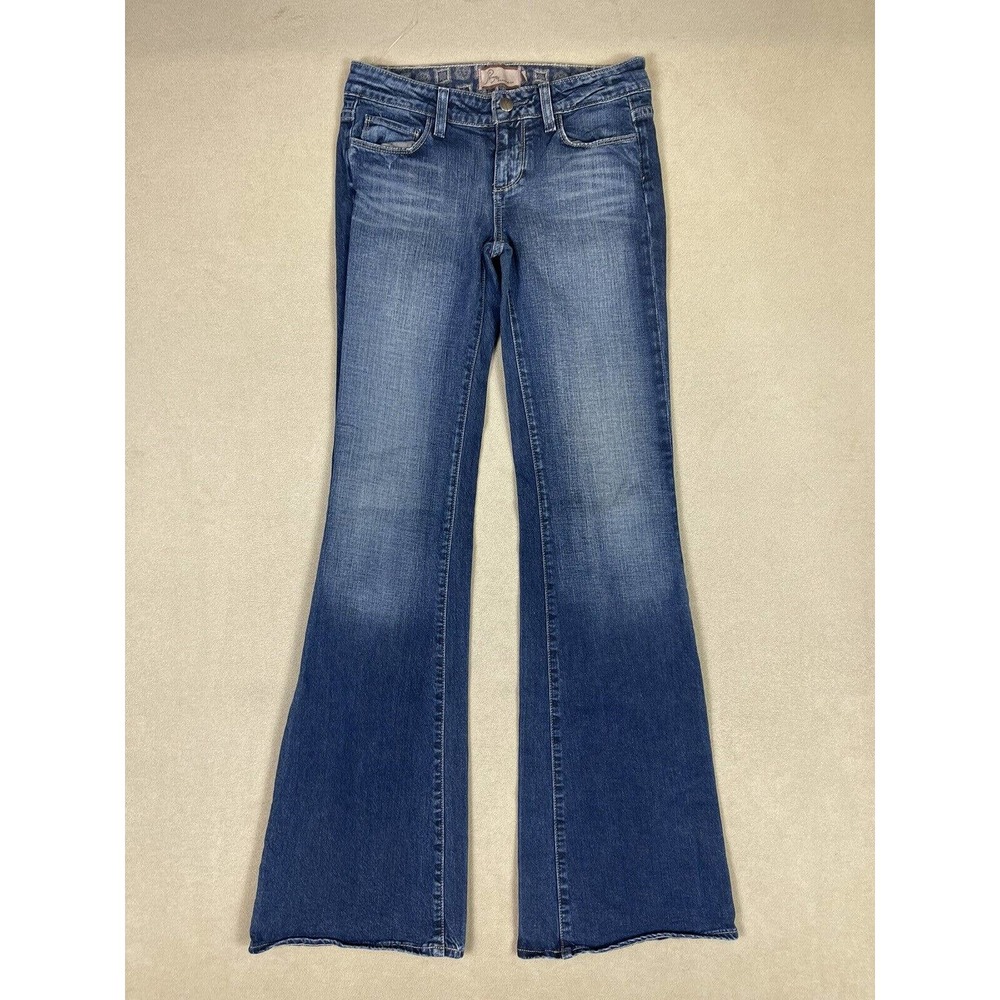 Paige Premium Denim Robertson Womens 25 Low Rise Relaxed Wide Flare‎ Leg Jeans